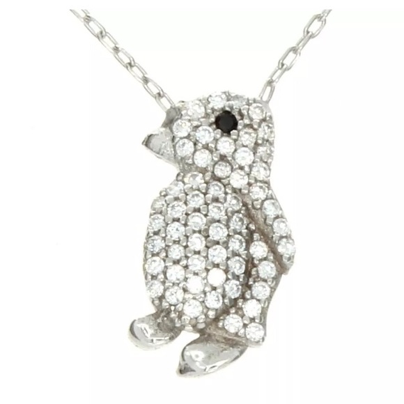 qvc Jewelry - QVC cubic zirconia penguin pendant w/ necklace qvc Jewelry - QVC cubic zirconia penguin pendant w/ necklace